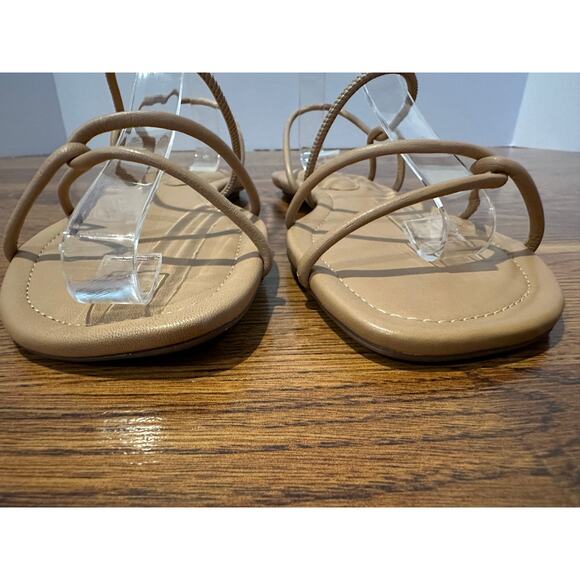 SCHUTZ Women's Aimi Leather Strappy Sandals Beige Size 6.5B NWT Minimalist Chic - Picture 5 of 11